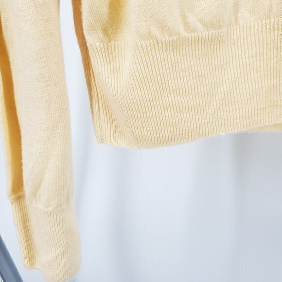 Men's Marc Lewis 100% Merino Wool V-Neck Sweater L Yellow - Picture 14 of 16